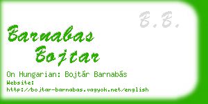 barnabas bojtar business card
