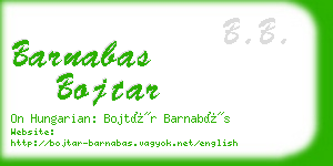 barnabas bojtar business card